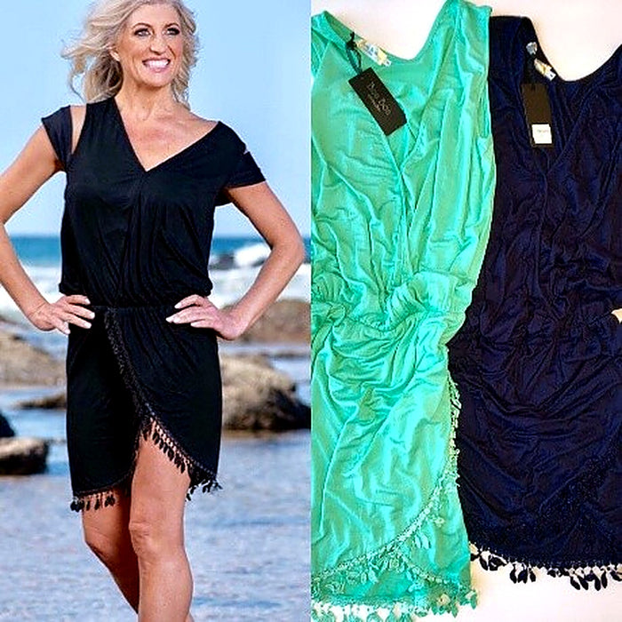 Tassel Wrap Beach Dress