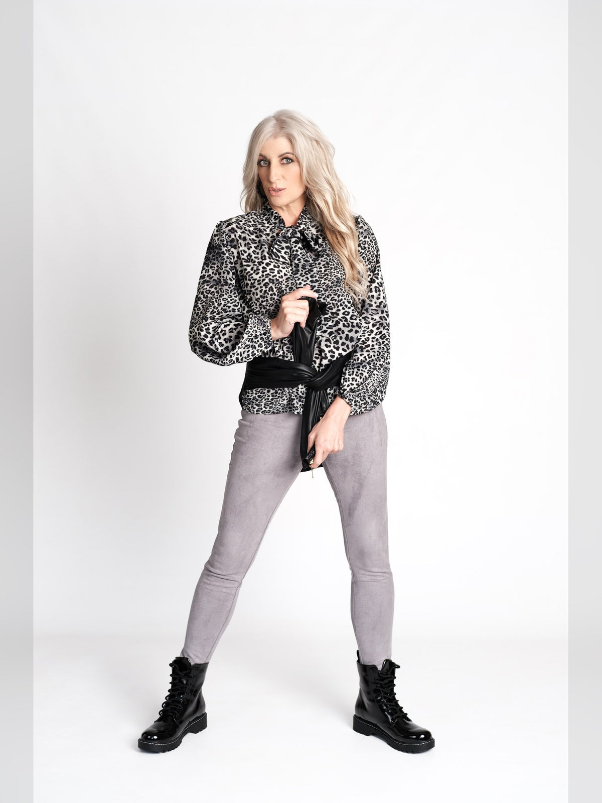 Faux-Suede Skinny Pants