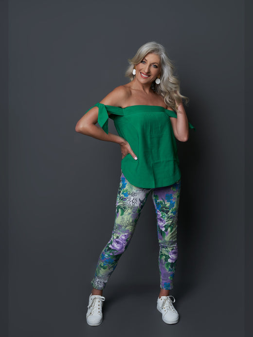 Watercolour Floral Skinny Pants