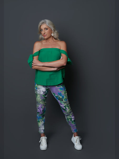 Watercolour Floral Skinny Pants