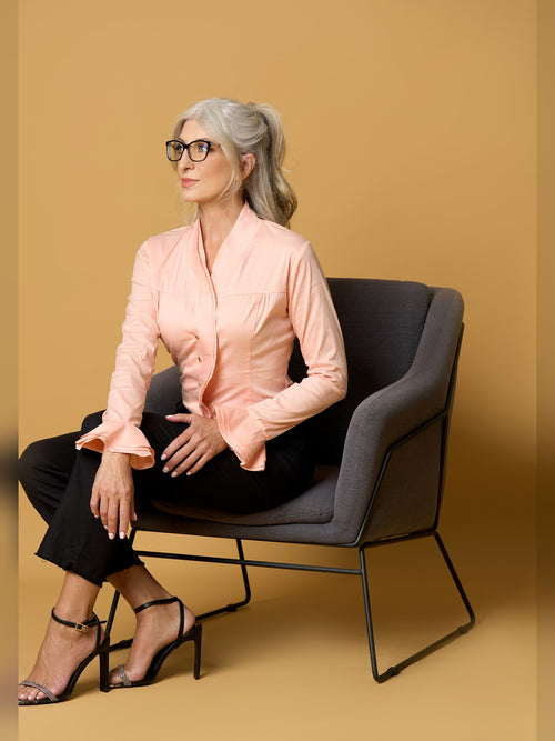 Blush Pink Button-Up Shirt