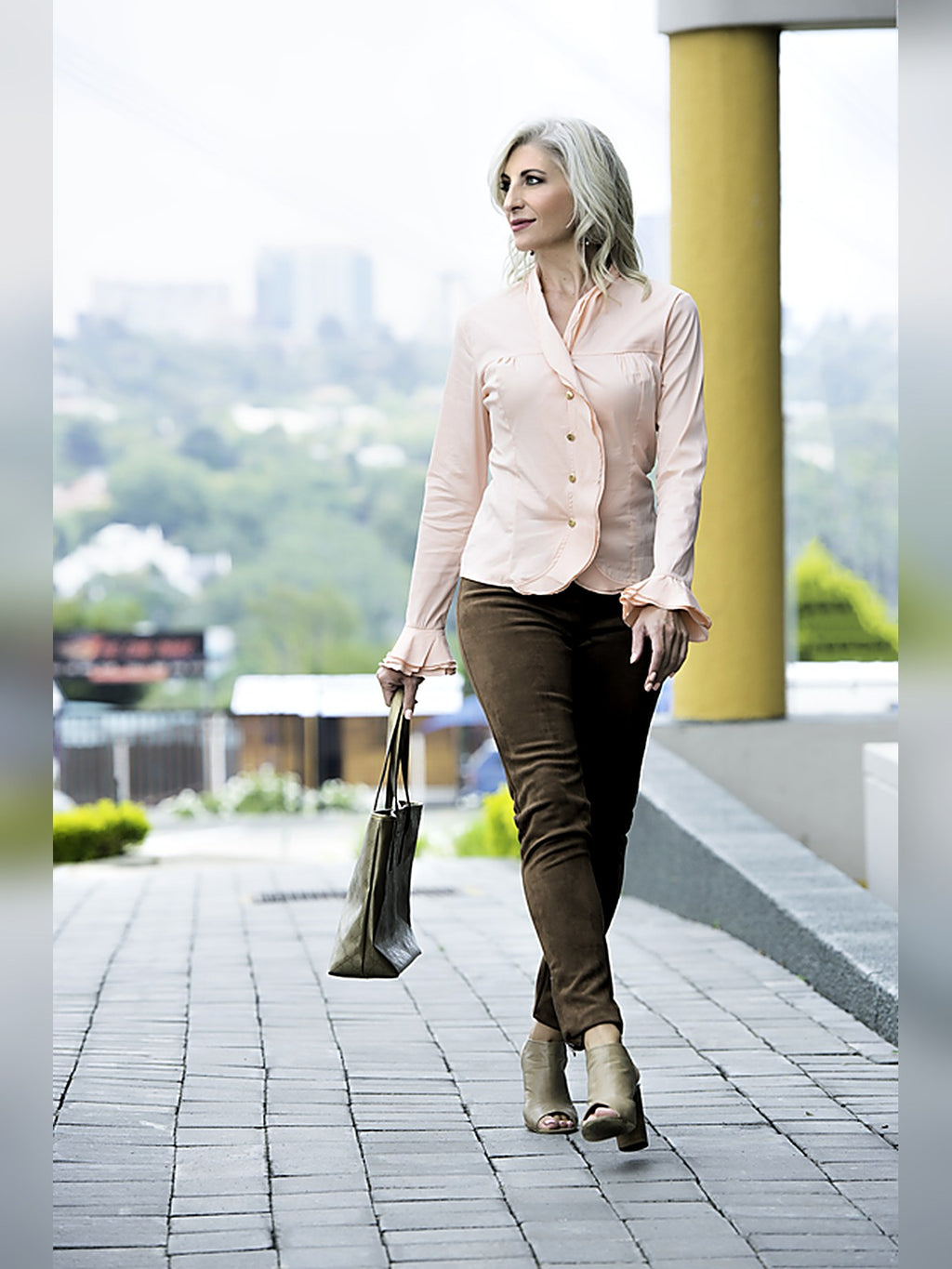 Blush Pink Button-Up Shirt