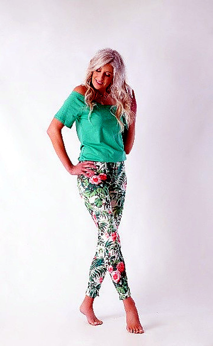 Floral Skinny Pants