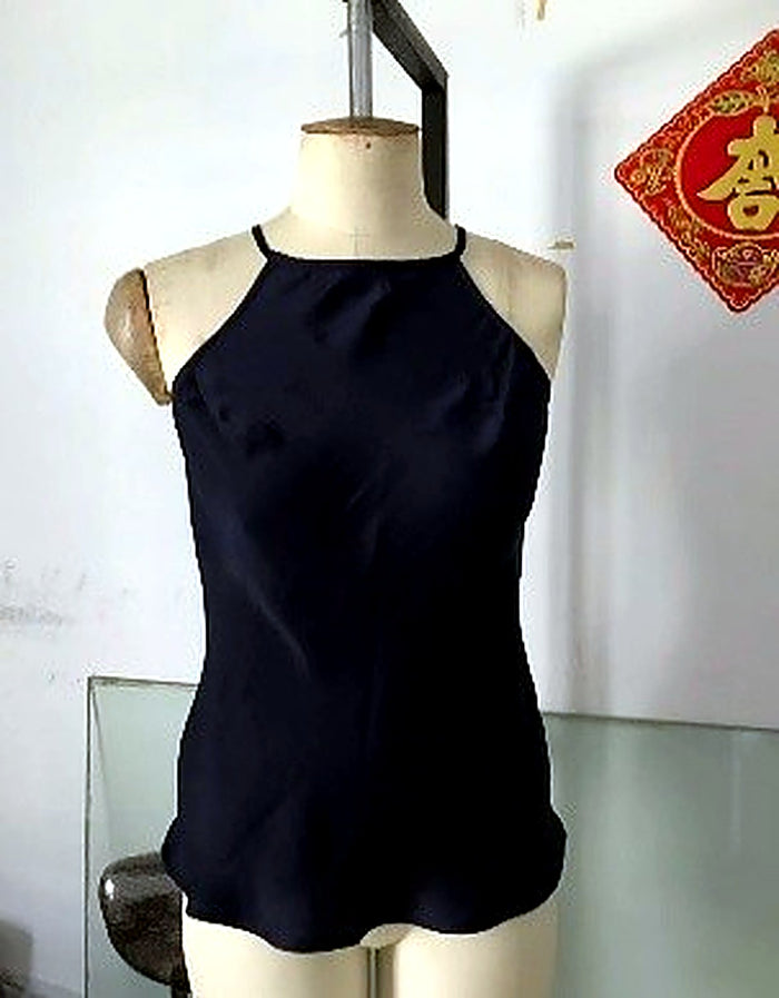 Navy Halter Blouse